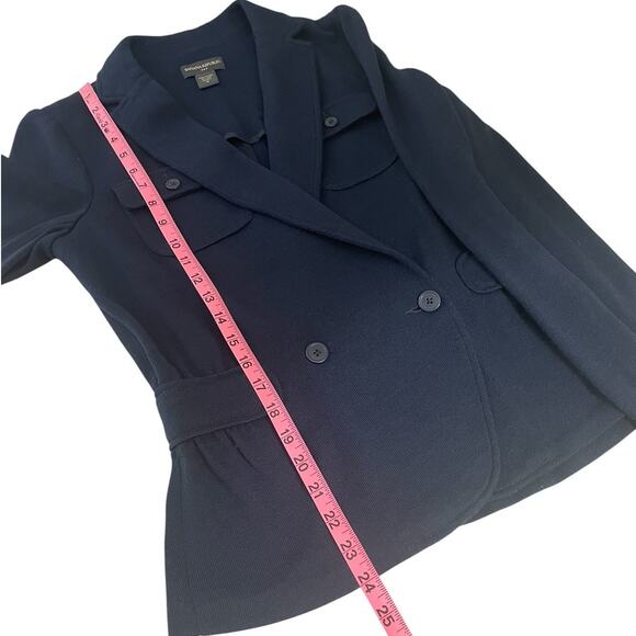 Banana Republic 100% Wool Blazer Jacket Classic Preppy Retro Blue Size Medium - Picture 11 of 13